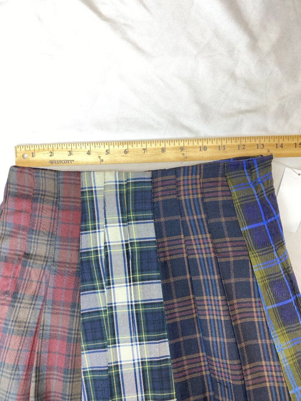 NWT Avec Les Filles Multi-Plaid Pleated Mini Skirt - Size 0 - Picture 8 of 10